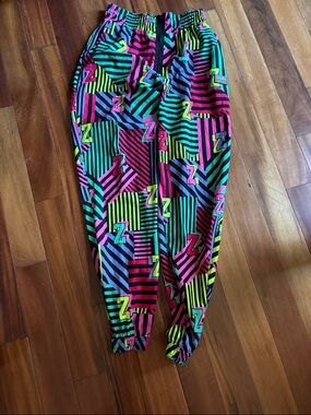 Zumba Neon Geometric Jogger Pants - Multicolor